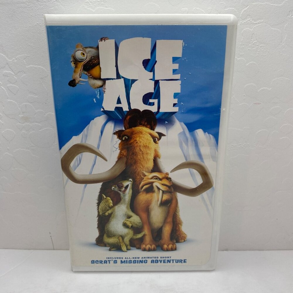 Vintage 2002 Ice Age VHS Tape Clamshell Case Classic Animated Adventure Comedy